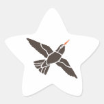 Hummingbird Bird Birds Black Art Cartoon Animal Star Stickers