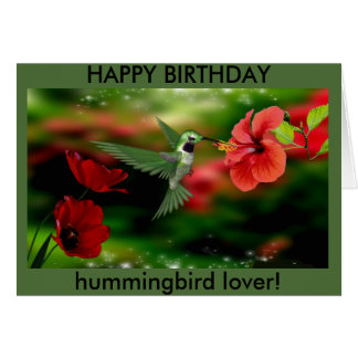 Hummingbird Happy Birthday Cards | Zazzle