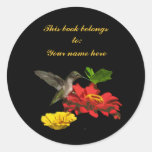 Hummingbird Bookplate Sticker