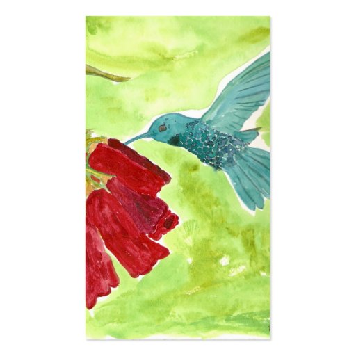 hummingbird business card (front side)