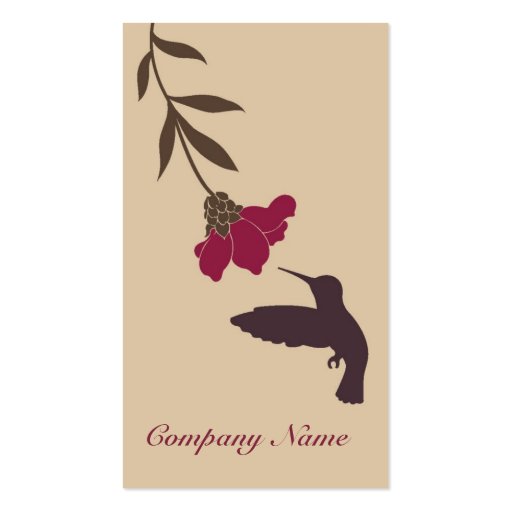 Hummingbird Business Card (Cream)