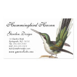 Hummingbird Cards, Garden Designer, Gift Shop, etc Business Card
