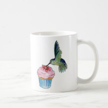 Hummingbird Cupcake Love is in the Air Coffee Mugs