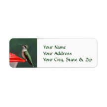 Hummingbird Custom Return Address Label