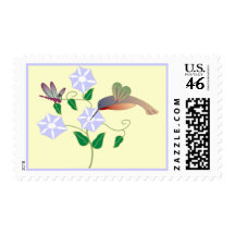 Hummingbird & Dragonfly Postage