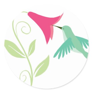 Hummingbird Envelope Seals sticker