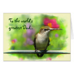 Hummingbird Father's Day Greeting Cards