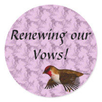 Hummingbird Floral Purple stickers