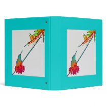Hummingbird Flower Avery Binder