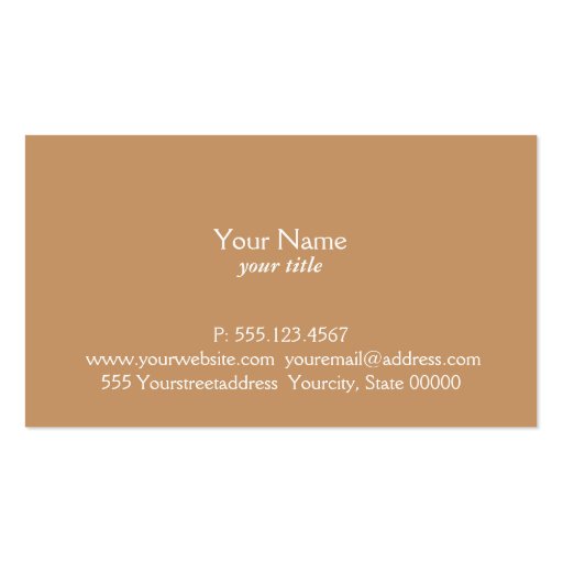Hummingbird French Inspired Vintage Business Card (back side)
