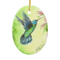 Hummingbird Garden Christmas Ornament ornaments