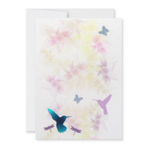 Hummingbird Garden Invitation for Customization