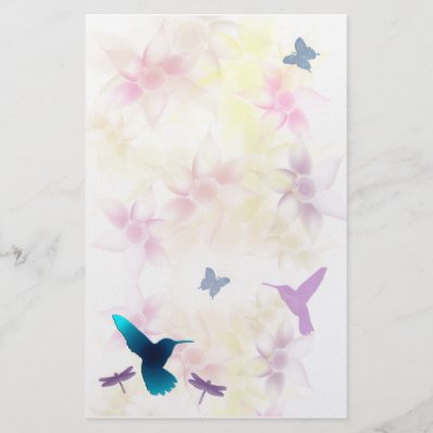 Hummingbird Garden Stationery Paper