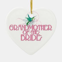 Hummingbird Grandmother of the Bride Ornaments