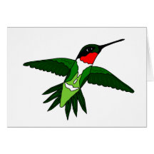 Hummingbird Greeting Card-Blank