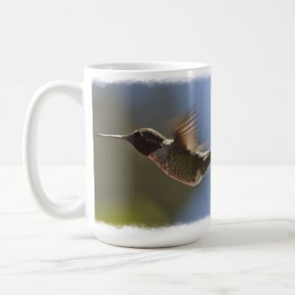 Hummingbird in Flight Coffee Mugs