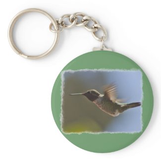 Hummingbird in Flight Keychains