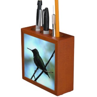 Hummingbird in Silhouette Pencil Holder