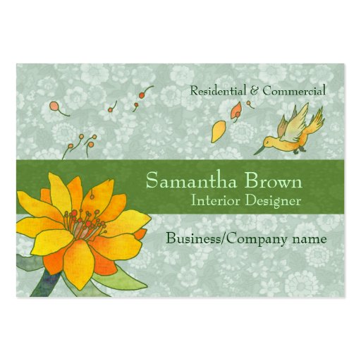 HummingBird Interior Design Business Cards (front side)