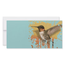 hummingbird invitation photo cards