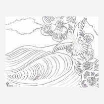 Hummingbird Island Coloring Book Poster