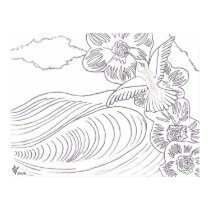 Hummingbird Island Coloring Book Poster