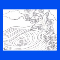 Hummingbird Island Coloring Book Poster