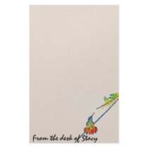 Hummingbird Leaf Personalized Stationery