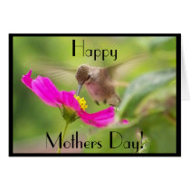 Hummingbird Moms' Day Card cards
