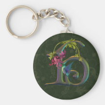 Hummingbird Monogram H Key Chain