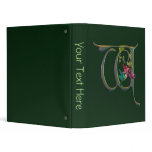 Hummingbird Monogram W Vinyl Binder