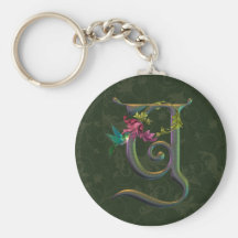 Hummingbird Monogram Y Keychain