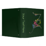 Hummingbird Monogram Z 3 Ring Binders