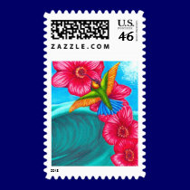 Hummingbird Ocean stamps