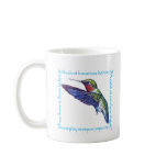 basic_mug - A delightful poem surrounds a ruby throated hummingbird.
