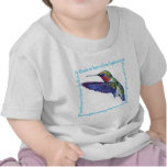 infant_tshirt - A delightful poem surrounds a ruby throated hummingbird.
