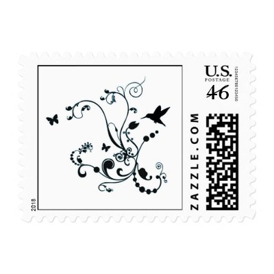 Hummingbird Postage Stamp by SilverJune
