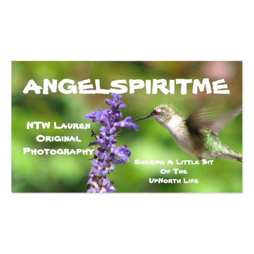 Hummingbird Profile Card 2 Business Card Template (front side)