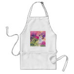 Hummingbird Purple Thistle Art Print aprons