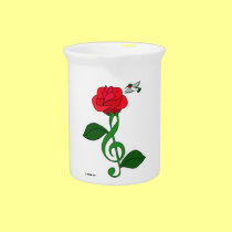Hummingbird Rose Clef pitchers