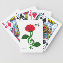 Hummingbird Rose Clef playing cards