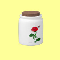Hummingbird Rose Clef candy jars