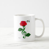 Hummingbird Rose Clef mugs