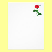 Hummingbird Rose Clef letterhead
