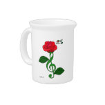 Hummingbird Rose Clef Drink Pitchers