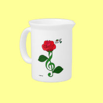 Hummingbird Rose Clef pitchers