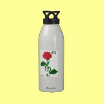 Hummingbird Rose Clef water bottles