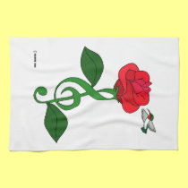 Hummingbird Rose Clef kitchen towels