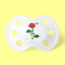 Hummingbird Rose Clef pacifiers