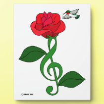 Hummingbird Rose Clef plaques